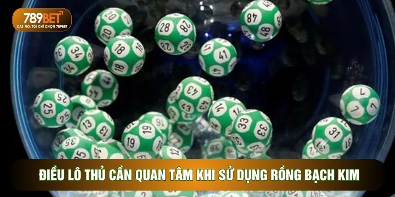 Điều lô thủ cần quan tâm khi sử dụng rồng bạch kim